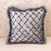 欣雨禾欧式 沙发抱枕黑色办公室腰靠腰枕床头大靠枕含芯抱枕套定制