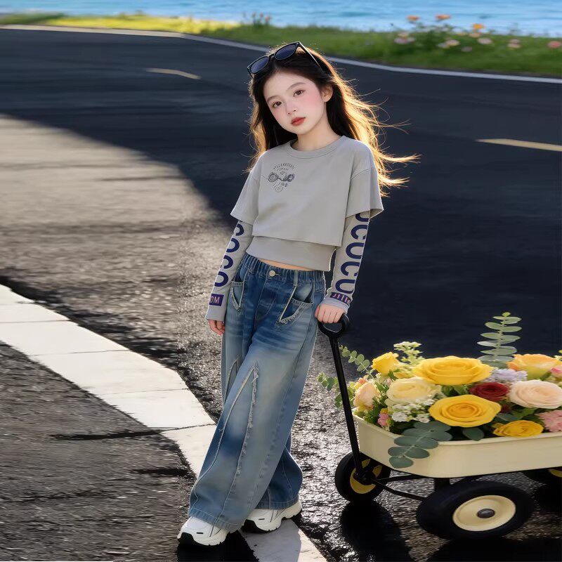 女童长袖t恤2026新款儿童春T恤