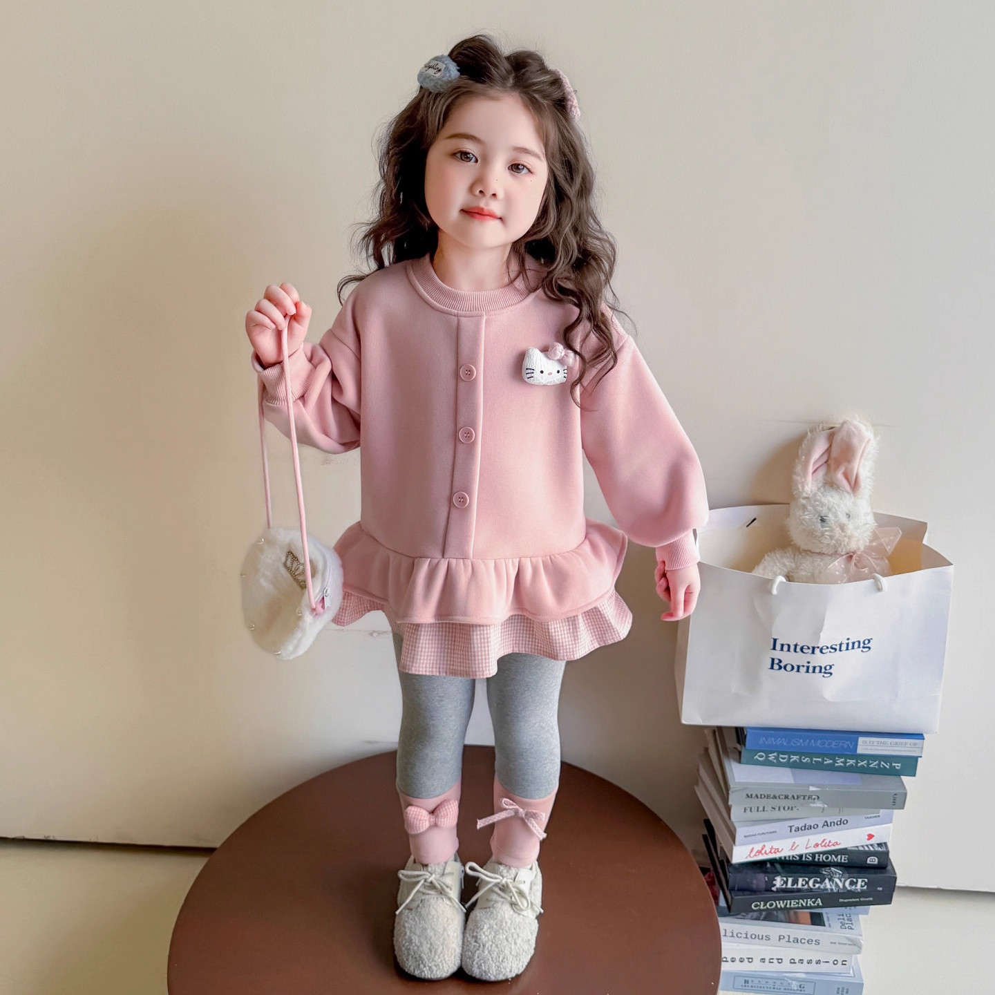 女童加绒套装秋冬季2025新款女宝宝冬装洋气穿搭加厚打底裤两件套,童装/婴儿装/亲子装,套装,淘宝优惠券,粉丝福利购,淘宝优惠卷