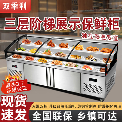 工厂直营三阶梯冷藏冷冻展示柜