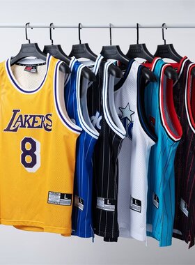 美式复古球衣湖人科比艾佛森麦迪詹姆斯夏季透气大网眼篮球服背心