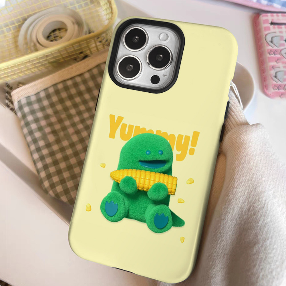 theninemall韩国iPhone14二合一菲林适用15plus呆萌恐龙苹果12/13卡通16promax小众iphonex防摔保护xr手机壳