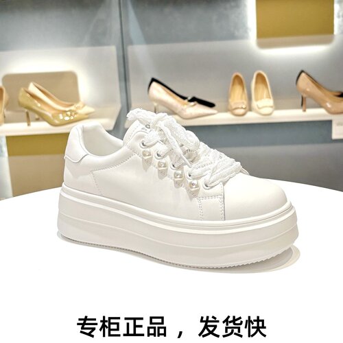 康莉女鞋小白鞋蕾丝鞋带休闲鞋