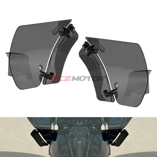 适用于哈雷CVO公路滑翔改装 25年 头罩侧翼下侧可调节风挡导流板24