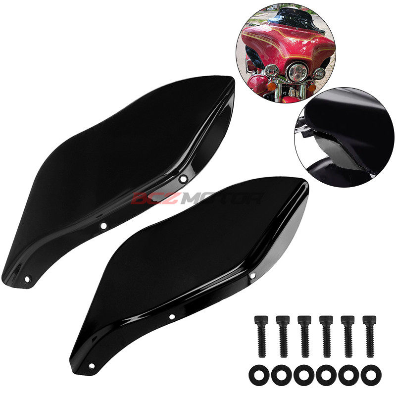 适哈雷大滑翔街道旗舰滑翔头罩侧翼挡风玻璃 两侧小风挡风镜96-13