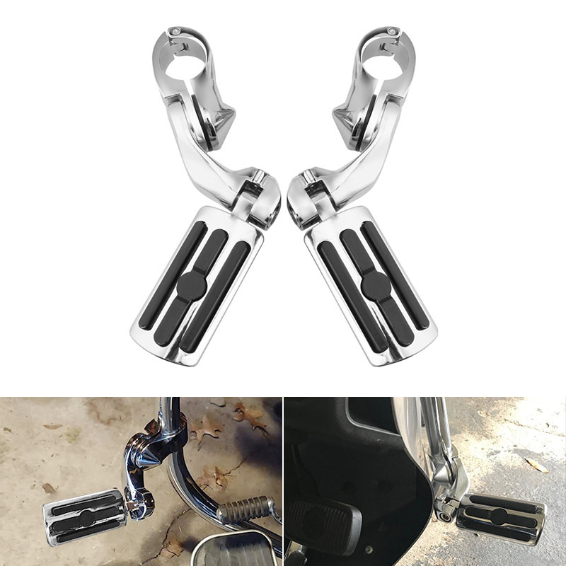 摩托车电动车通用改装护杠休息脚踏 哈雷巡航太子 电动车改装脚踏