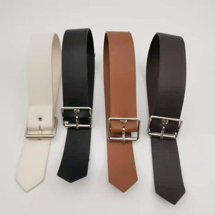 女士大衣辅料风衣袖 带领口皮带金属纽扣子皮对扣搭扣带子绑带 口袖