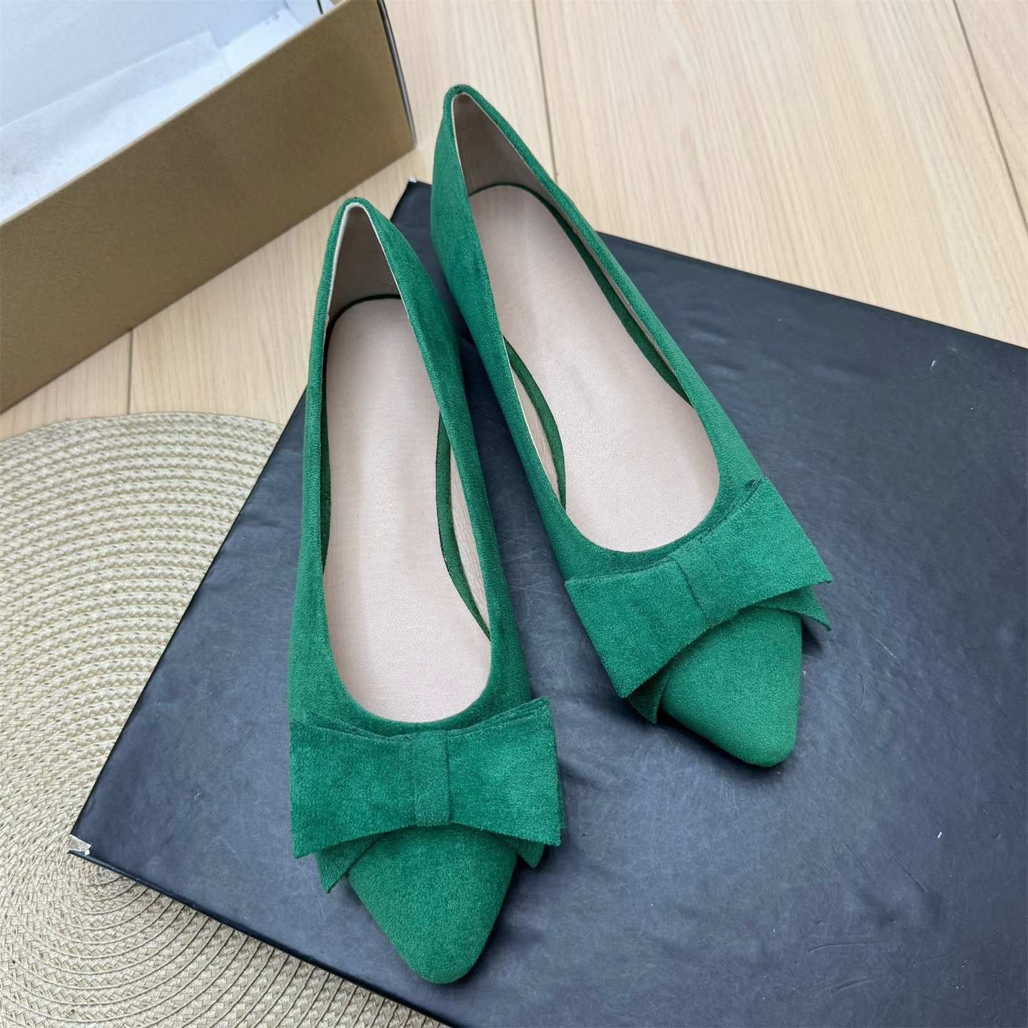 2026春新款新中式平底鞋子女尖头浅口法式单鞋蝴蝶结鞋豆豆鞋瓢鞋,女鞋,浅口单鞋,淘宝优惠券,粉丝福利购,淘宝优惠卷