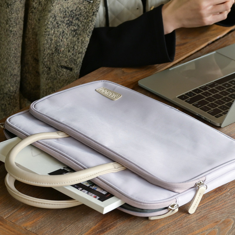 笔记本电脑包14寸手提适用苹果Macbookair13联想小新pro通勤16戴尔15.6华为女内胆Matebook高级感轻薄保护套,3C数码配件,笔记本电脑包,淘宝优惠券,粉丝福利购,淘宝优惠卷