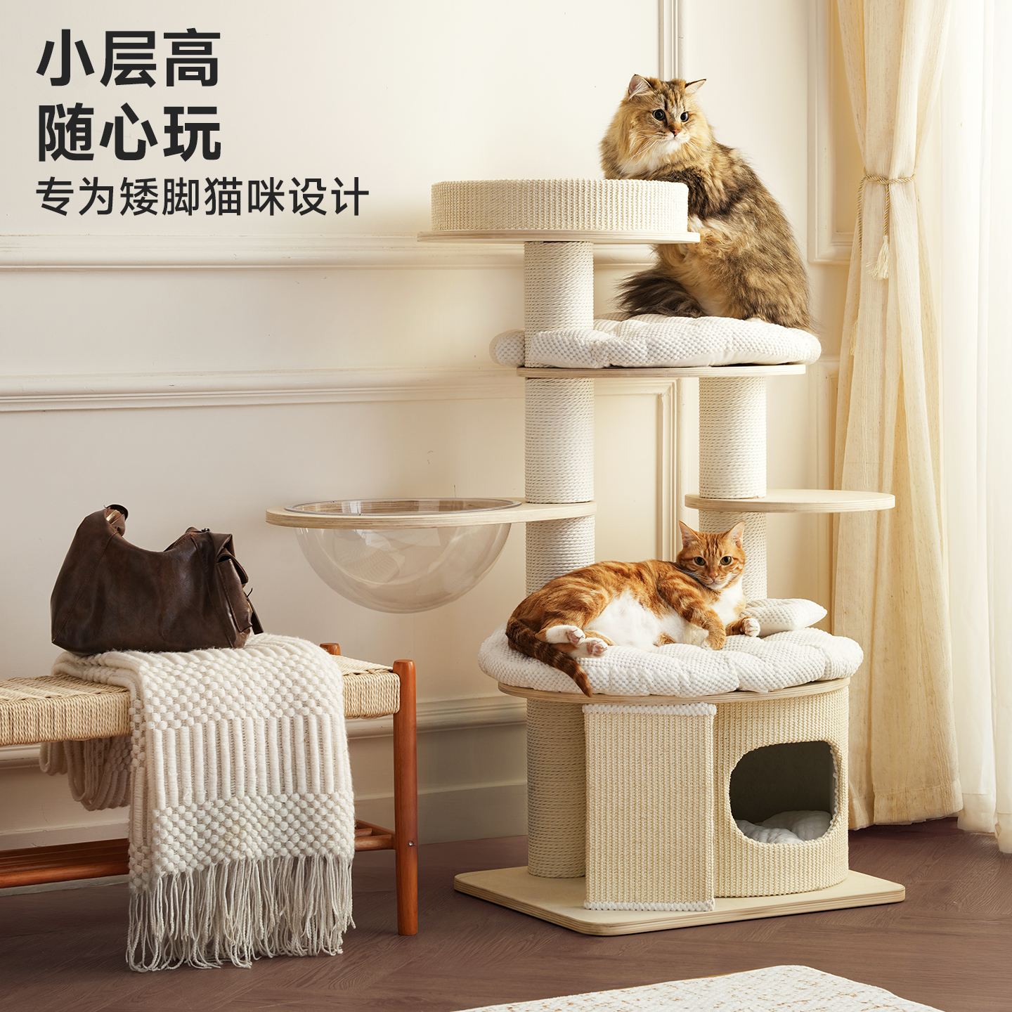 专为矮脚猫设计|多玩法不占地
