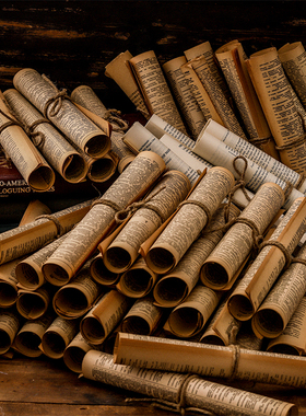 复古英文书页卷书卷外国书卷居家装饰品婚庆礼品软装摆件摄影