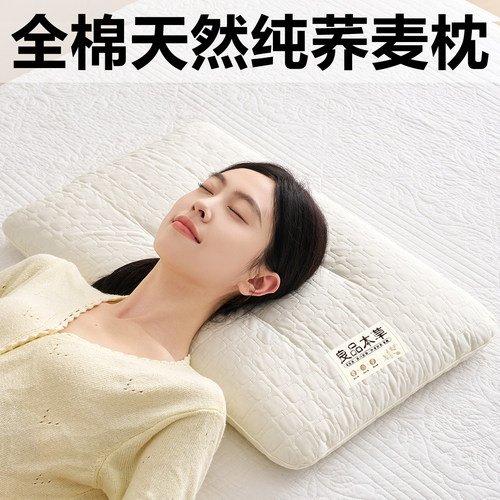 全棉透气舒适纯荞麦护颈枕