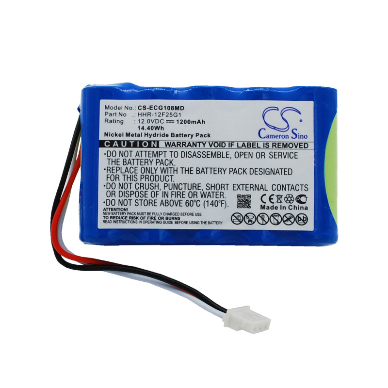 CameronSino适用Kenz Cardico ECG-108电池HHR-12F25G1