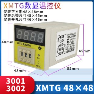 温控仪XMTG 3002数显温度调节仪E CU50温控器温控表 3001 PT100