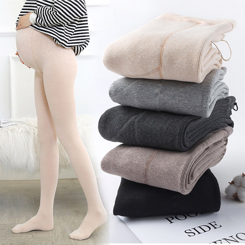 肥大孕妇螺纹加绒保暖连袜