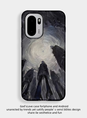 黑色抽象适用于OnPlus一加Ace6手机壳全包边菲林塑料硬壳1+Ace6二合一个性保护套男女款新款耐脏简约软壳