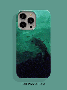 黑绿油墨适用iPhone14Pro手机壳13ProMax菲林iPhone15Pro硬壳苹果12保护套11个性创意耐脏17男女款磨砂亮面16