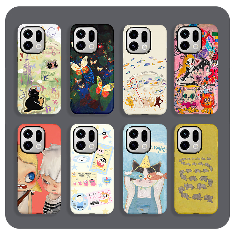 适用于OPPO FIND X9PRO手机壳全包边FIND X9菲林磨砂二合一塑料硬壳个性创意硅胶软壳防摔保护套新款可爱耐脏