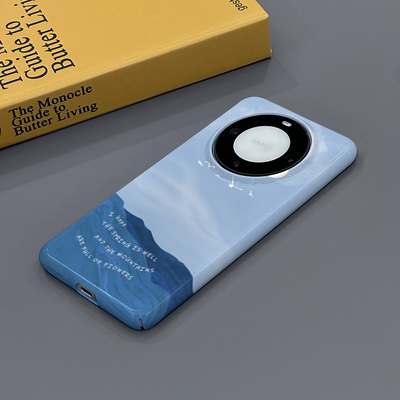 傍晚海洋 适用华为Mate60Pro手机壳全包边菲林亮面硬壳Mate60新款时尚小众简约个性创意耐脏保护套男女款