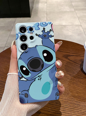 蓝史迪仔 适用于三星S26Ultra手机壳S25全包边S24Ultra菲林S23亮面S22塑料硬壳个性创意保护套新款小众耐脏