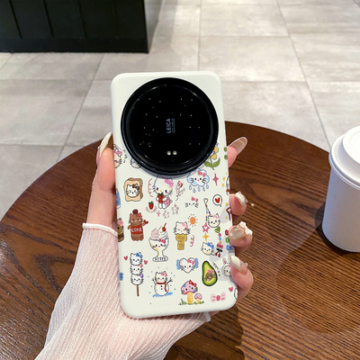 冰淇淋哈喽猫 适用于小米15Ultra手机壳全包边菲林14ultra磨砂二合一硅胶小米13ultra软壳硬壳塑料个性保护套