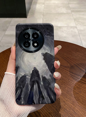 黑色抽象 适用于OnePlus一加13手机壳1+13全包边菲林磨砂硬壳硅胶防摔个性创意新款简约时尚小众男女款