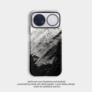 黑白艺术纹理 适用于华为nova15手机壳nova15pro全包边nova15ultra菲林硬壳二合一保护套防摔软壳耐脏磨砂