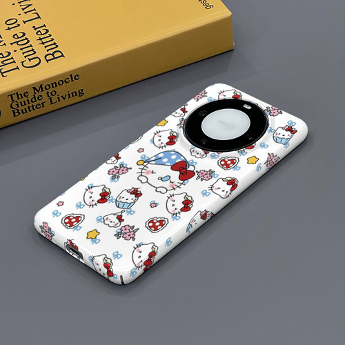 晚安凯蒂猫 适用华为Mate60Pro手机壳Mate70硬壳Mate70Pro全包边菲林硬壳保护套新款简约耐脏小众高颜值