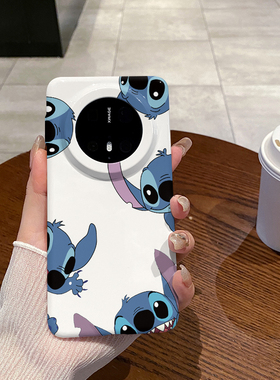 多只史迪仔 适用于华为Mate70手机壳Mate70Pro全包边菲林亮面塑料硬壳个性创意保护套新款小众耐脏男女款简约