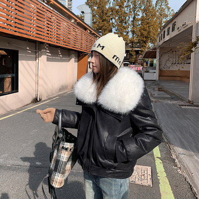 冬季新款大毛领短款学生棉衣女