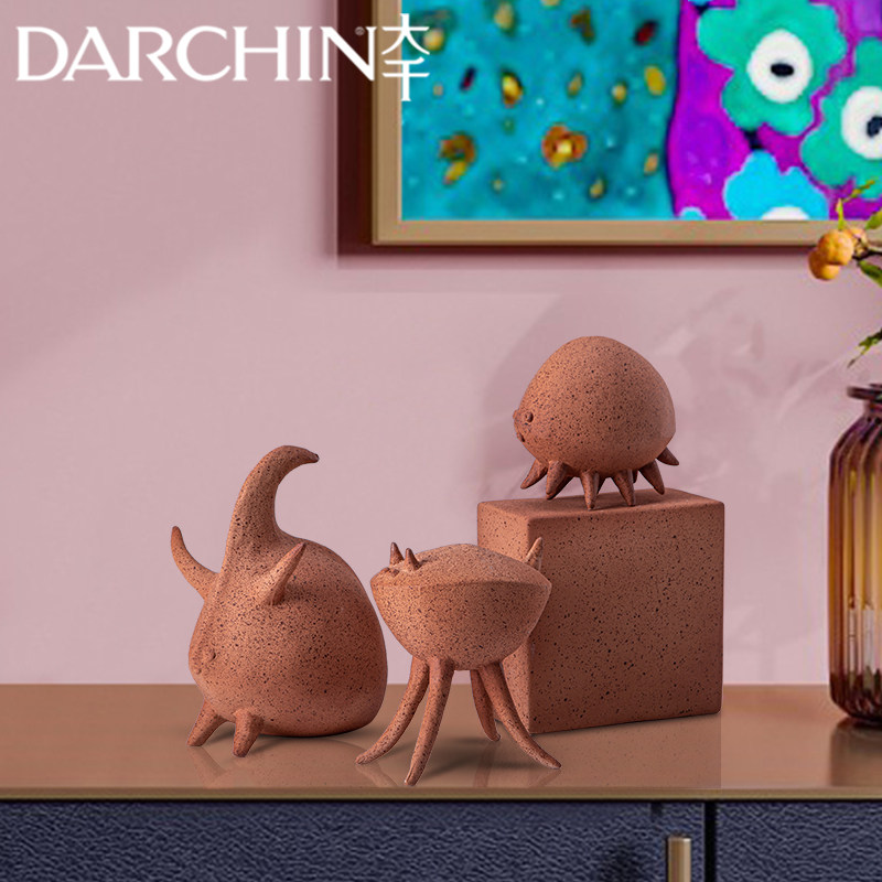 趣味动物造型抽象小摆件现代家居客厅卧室书房桌面创意个性摆设品