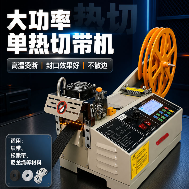 电脑切带机全自动冷热织带热切机剪拉链机切魔术贴机圆角机断带机