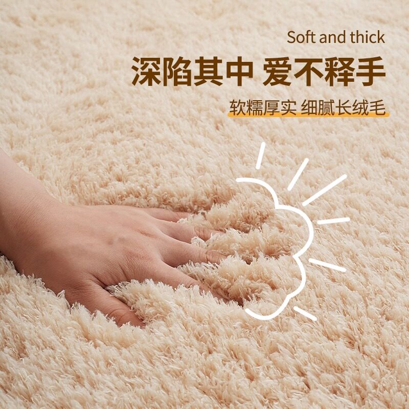 德国床边毛绒地毯加厚保暖图片