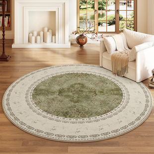 德国高级地毯客厅家用圆形圈绒地垫大面积全铺沙发茶几毯摇椅地垫