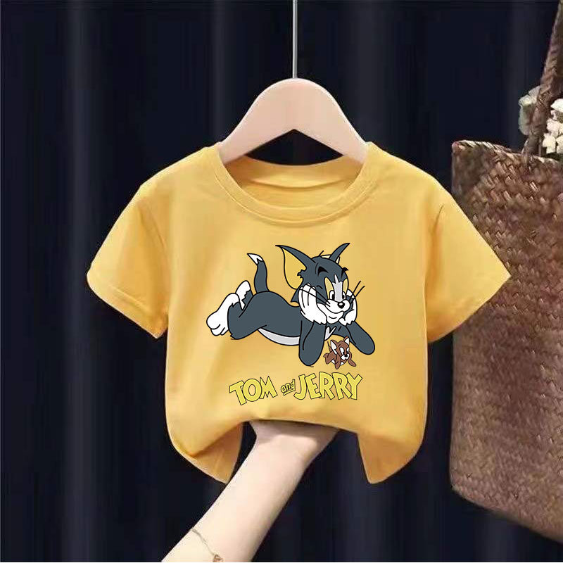 TOM猫和老鼠儿童T恤2022夏季新款男童宝宝卡通圆领短袖上衣洋气简,童装/婴儿装/亲子装,T恤,淘宝优惠券,粉丝福利购,淘宝优惠卷