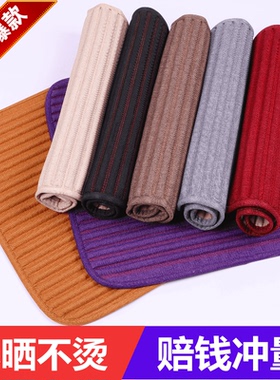 亚麻汽车坐垫单片方垫四季通用毛绒养生冬季棉垫车座垫单座无靠背