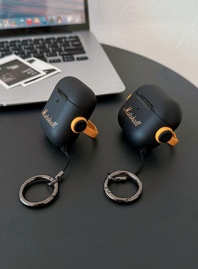 创意个性支架耳机套适用Airpods保护套Pro3苹果无线蓝牙耳机1/2/3/4代新款高品质黑色磨砂硅胶软套男女