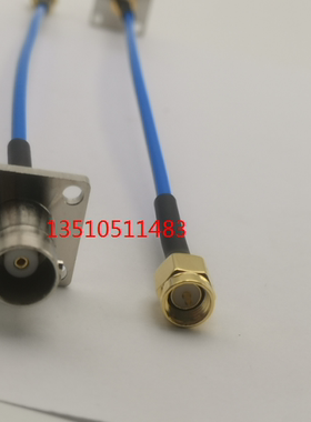 BNC-KF/SMA-J蓝色RG405射频RF线 高频BNC/Q9母法兰转SMA公SFT50-2