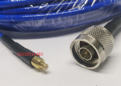 蓝色RG142柔软MCX公转N公射频线