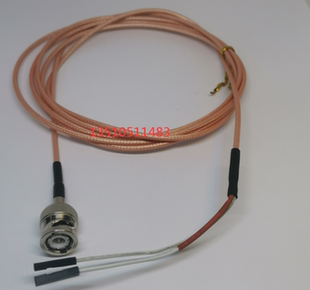 BNC公杜邦母RG316D双屏蔽射频测试线 BNC-J/双端子杜邦母示波器线