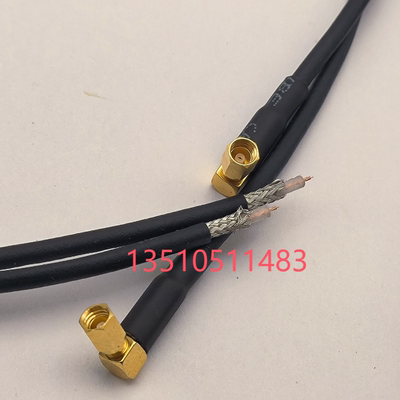 SSMC母弯单头黑色RG316射频线