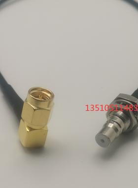 QMA-KY/SMA-JW黑色R316镀银射频线 QMA母带螺母转SMA公弯高频E1线