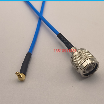 TNC公转MMCX公弯射频蓝色RG316D