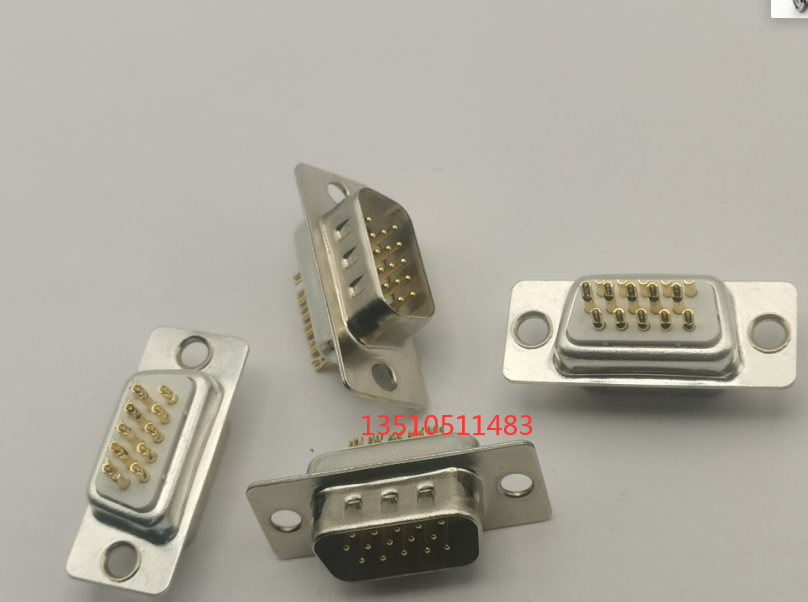 三排DB15公头实芯车针视频头