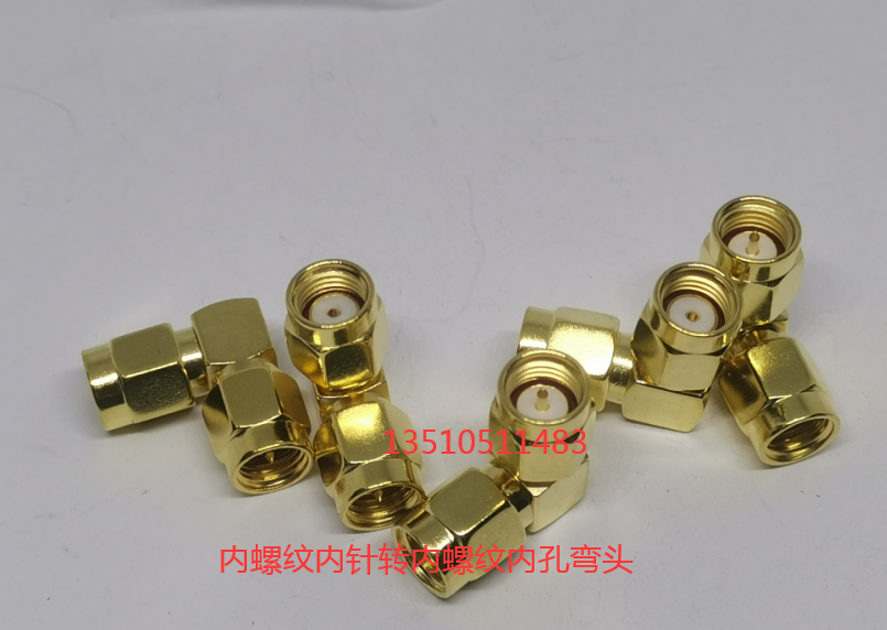 RP-SMA-JJW特殊射频AP转接头 SMA公转公弯内孔直角高频测试头50欧