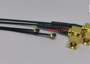 KW特殊射频RG1.13连接线 IPEX SMC UF.L母转SMC弯母RF高频 IPX