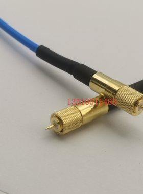 10-32UNF弹簧款蓝色RG316射频耐高温传感器线 M5/L5公转公镀银线