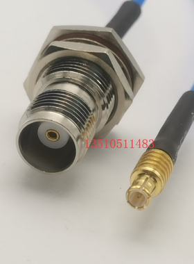 TNC-KY/MCX-J蓝色RG316D双屏蔽射频线 TNC母大六角法兰转MCX高频