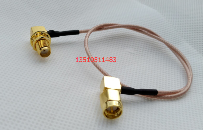 SMA-JKW优质射频超柔特氟龙AP跳线 高频SMA母转公双弯RG178馈线