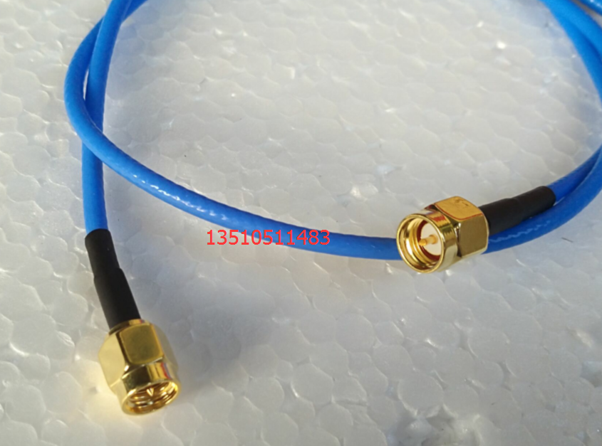 SMA-JJ工业级蓝色RG316D射频线 SMA双公蓝色双屏蔽高频RG316D馈线
